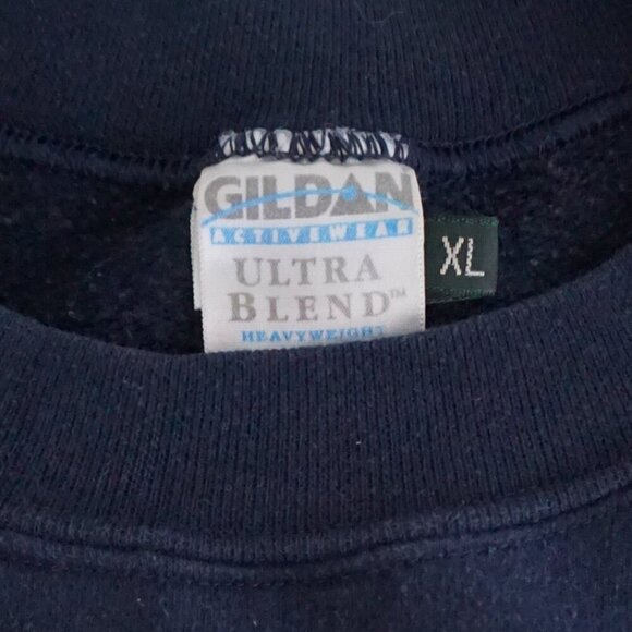 VTG Gildan Navy Heavyweight Cotton Murray's Pub Irish Pub Crewneck Sweater XL - Picture 4 of 10